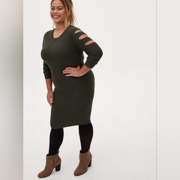 Torrid Midi Sweater Dress size 3x - Picture 1 of 5
